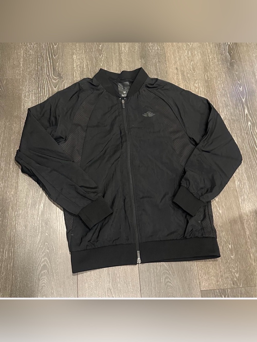 Jordan Men's Black Windbreaker Jacket Size Medium
